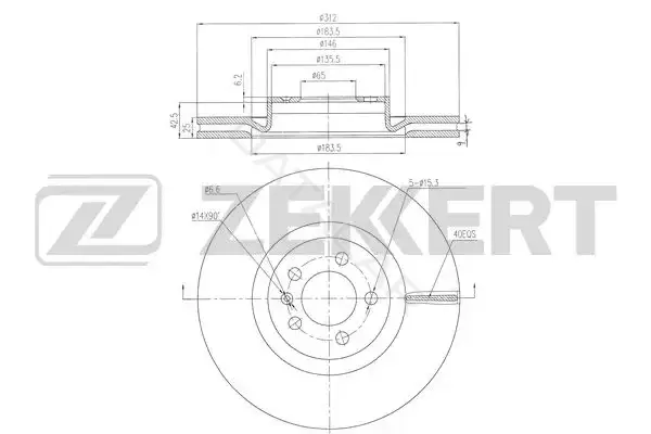Тормозные диски ZEKKERT BS-6504