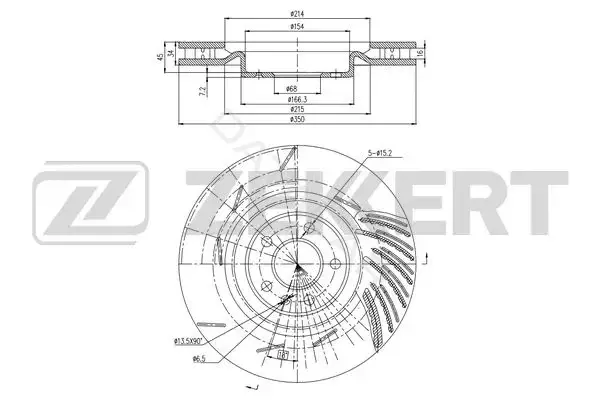 Тормозные диски ZEKKERT BS-6508