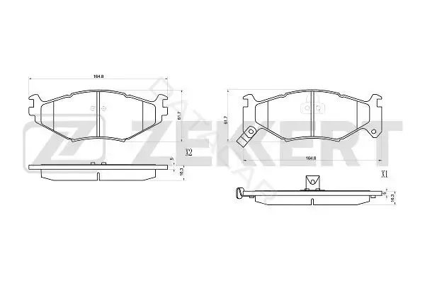 Тормозные колодки ZEKKERT BS-1025