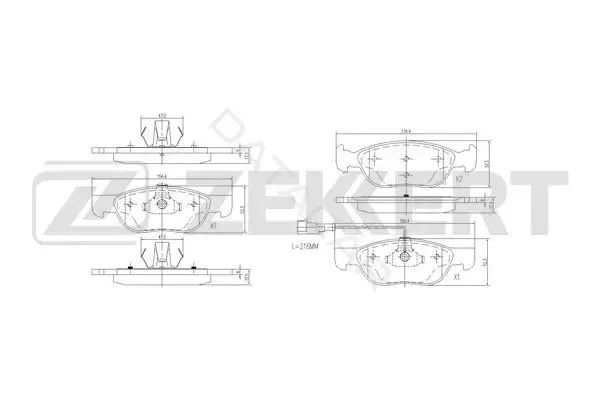 Тормозные колодки ZEKKERT BS-1075