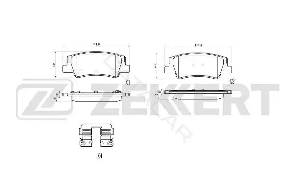 Тормозные колодки ZEKKERT BS-1078