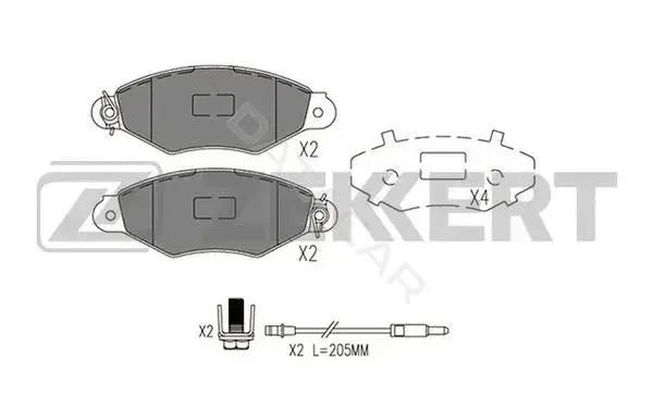 Тормозные колодки ZEKKERT BS-1088