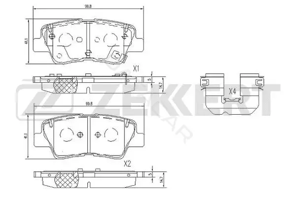 Тормозные колодки ZEKKERT BS-1095
