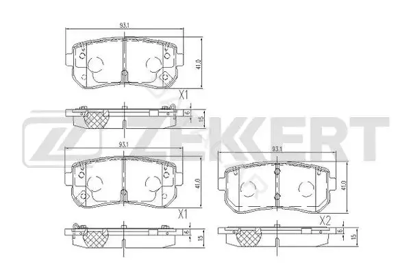 Тормозные колодки ZEKKERT BS-1105