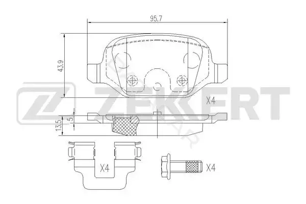Тормозные колодки ZEKKERT BS-1108