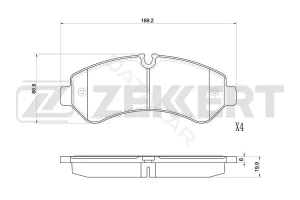 Тормозные колодки ZEKKERT BS-1132