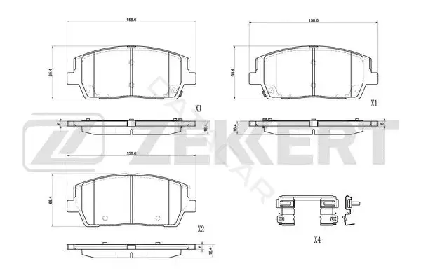 Тормозные колодки ZEKKERT BS-1152
