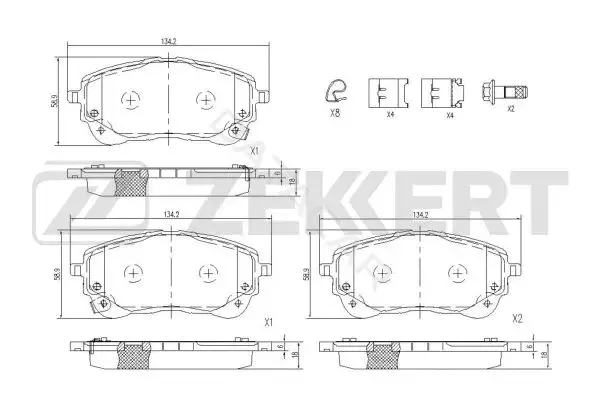 Тормозные колодки ZEKKERT BS-1184