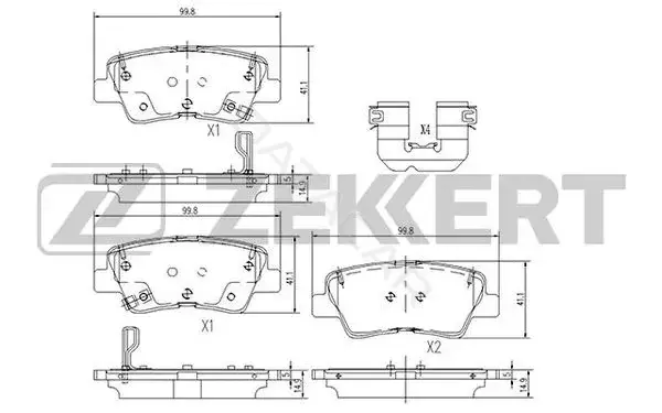 Тормозные колодки ZEKKERT BS-1188