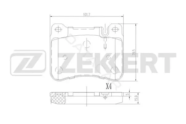 Тормозные колодки ZEKKERT BS-1208