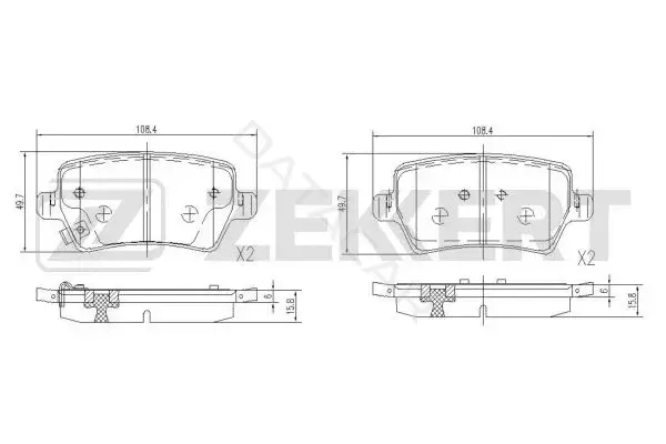 Тормозные колодки ZEKKERT BS-1209