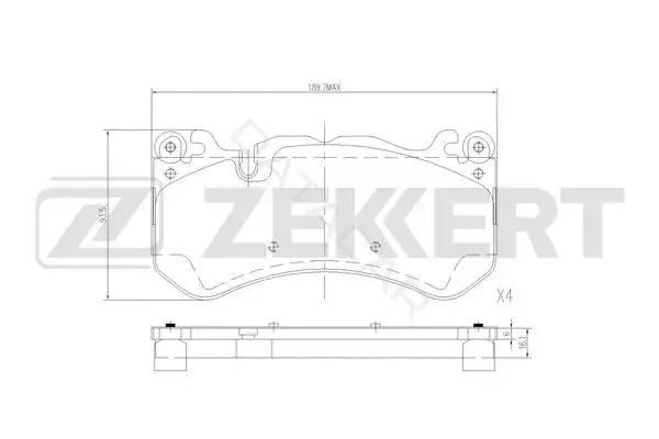 Тормозные колодки ZEKKERT BS-1287
