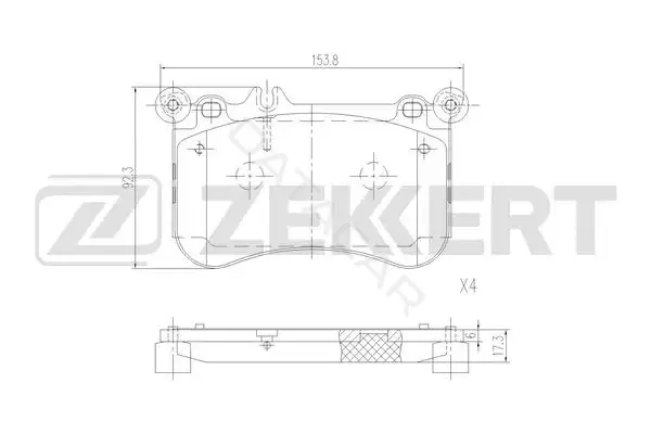 Тормозные колодки ZEKKERT BS-1338