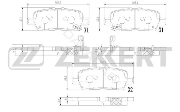 Тормозные колодки ZEKKERT BS-1367