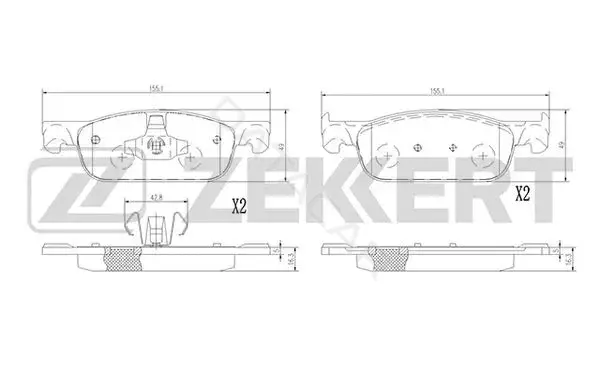 Тормозные колодки ZEKKERT BS-1378