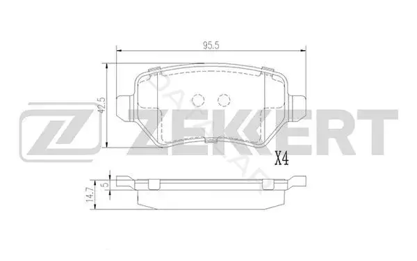 Тормозные колодки ZEKKERT BS-1379