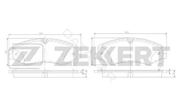 Тормозные колодки ZEKKERT BS-1386