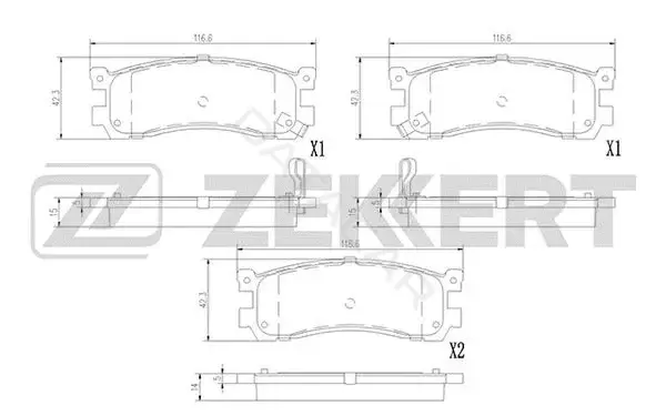 Тормозные колодки ZEKKERT BS-1391