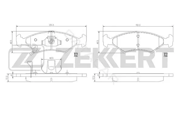 Тормозные колодки ZEKKERT BS-1392