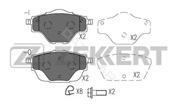 Тормозные колодки ZEKKERT BS-1404