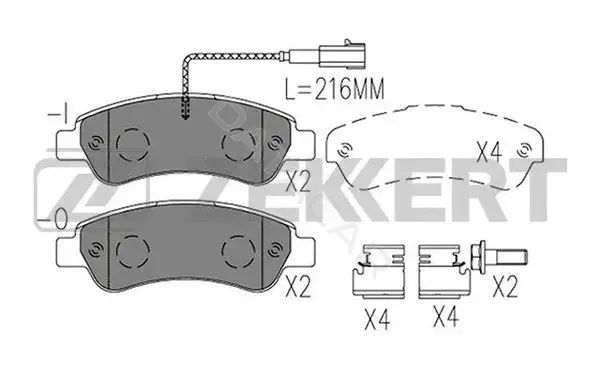 Тормозные колодки ZEKKERT BS-1410