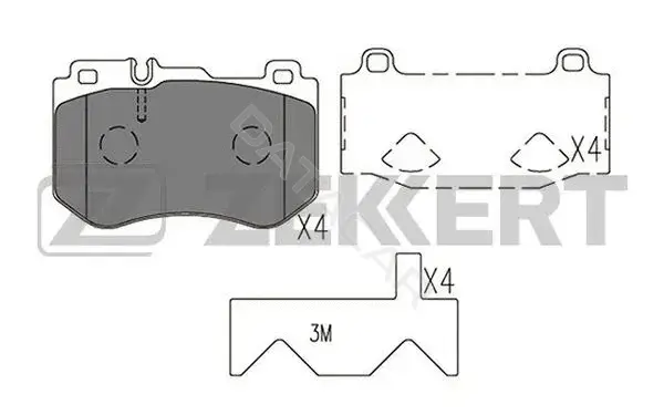 Тормозные колодки ZEKKERT BS-1412
