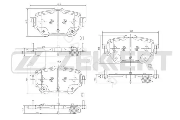 Тормозные колодки ZEKKERT BS-1478