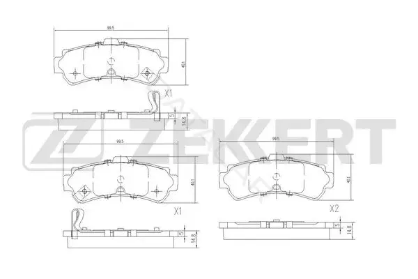 Тормозные колодки ZEKKERT BS-1498