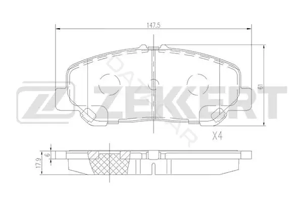 Тормозные колодки ZEKKERT BS-1513