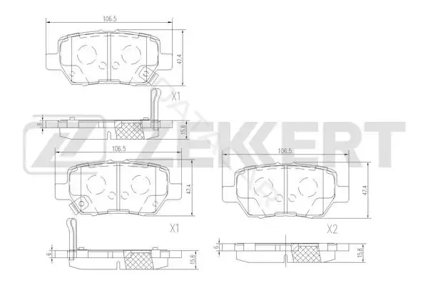 Тормозные колодки ZEKKERT BS-1517