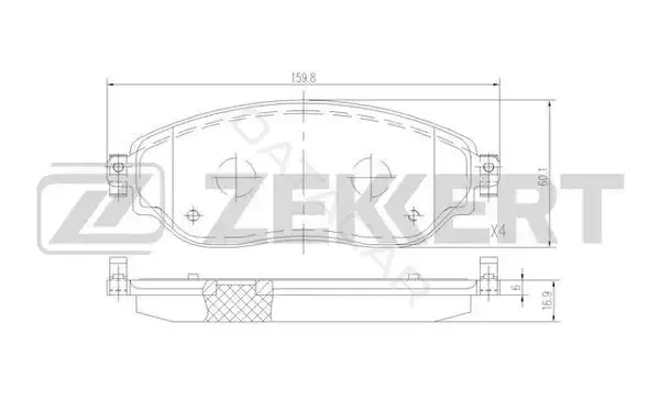 Тормозные колодки ZEKKERT BS-1523