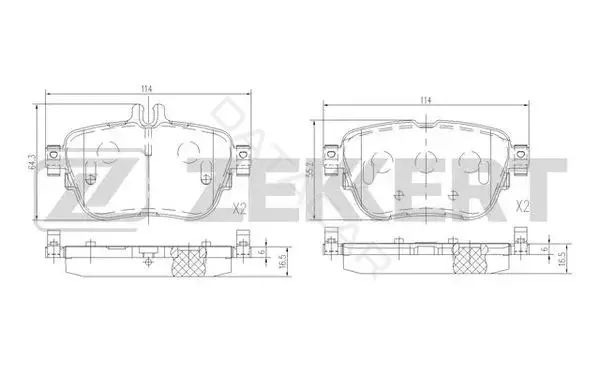 Тормозные колодки ZEKKERT BS-1527