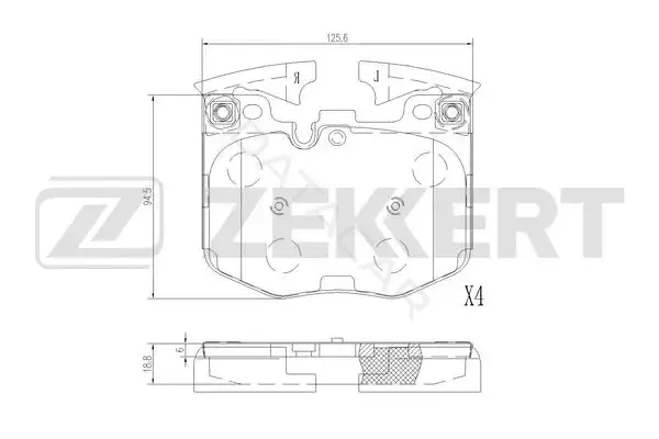 Тормозные колодки ZEKKERT BS-1530