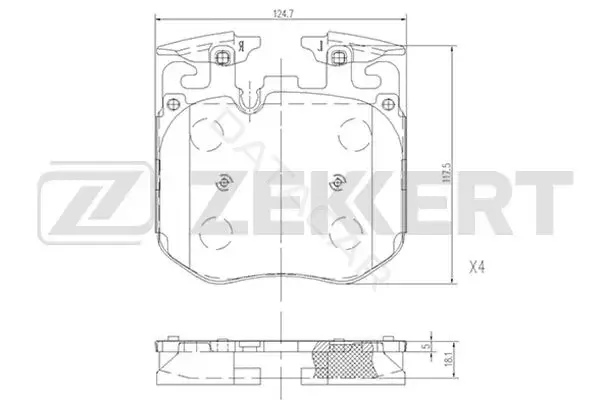 Тормозные колодки ZEKKERT BS-1531