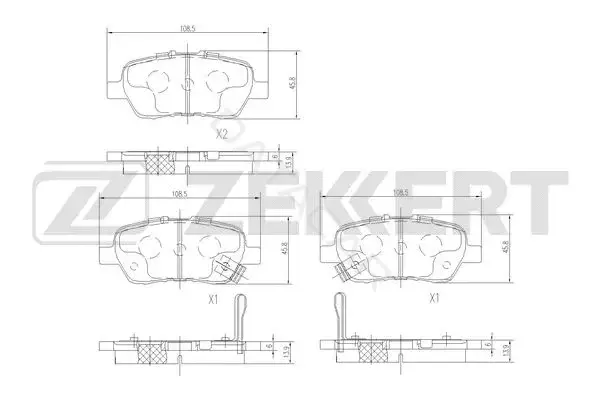 Тормозные колодки ZEKKERT BS-1555