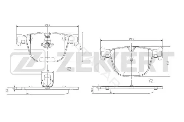 Тормозные колодки ZEKKERT BS-1582