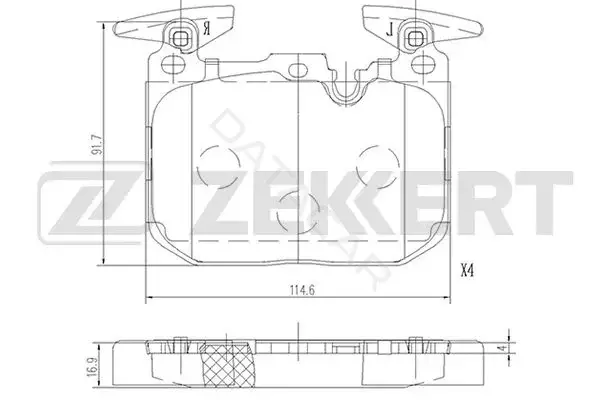 Тормозные колодки ZEKKERT BS-1692