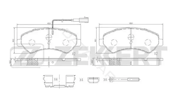 Тормозные колодки ZEKKERT BS-1696