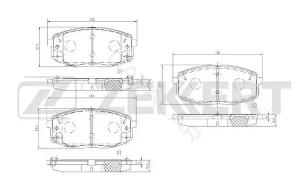 Тормозные колодки ZEKKERT BS-1707