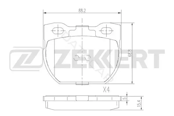 Тормозные колодки ZEKKERT BS-1826