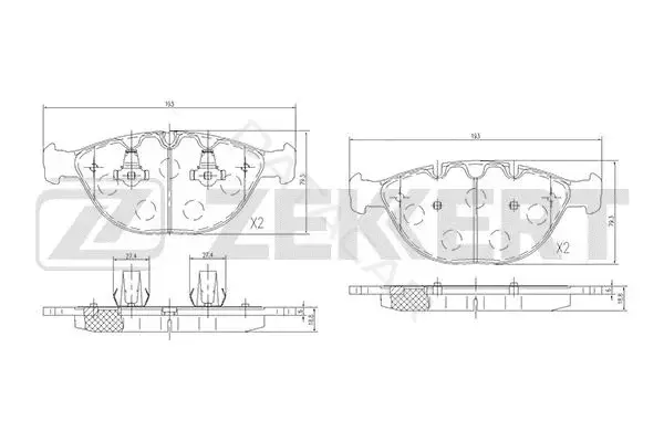 Тормозные колодки ZEKKERT BS-1828