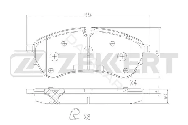 Тормозные колодки ZEKKERT BS-1842