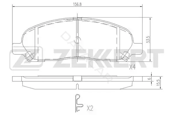 Тормозные колодки ZEKKERT BS-2378
