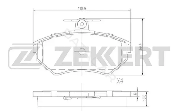 Тормозные колодки ZEKKERT BS-2387