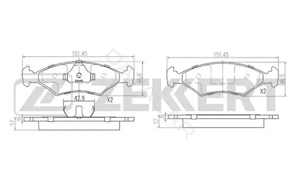 Тормозные колодки ZEKKERT BS-2853