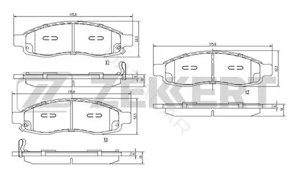 Тормозные колодки ZEKKERT BS-2854