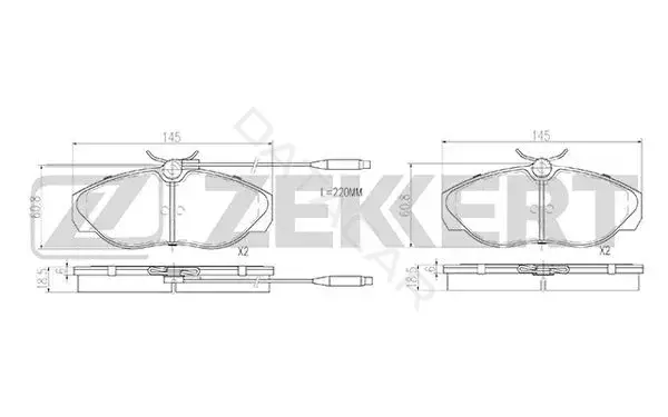 Тормозные колодки ZEKKERT BS-2869