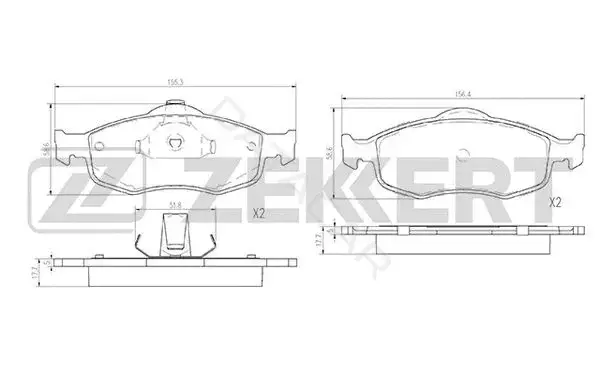 Тормозные колодки ZEKKERT BS-2870