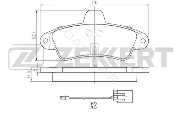 Тормозные колодки ZEKKERT BS-2871