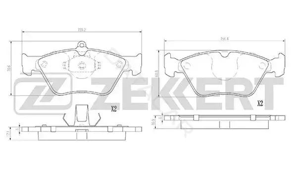 Тормозные колодки ZEKKERT BS-2877